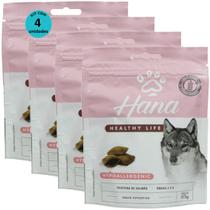Kit 4 Snacks Hana Healthy Life Hypoallergenic - Proteção Antialérgica P/ Cães Adultos - 65g