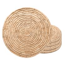 Kit 4 Sousplat Jogo Americano De Palha Natural 35Cm Rustico Kit 4 Sousplat Jogo Americano De Palha Natural 35Cm Rustico