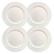 Kit 4 Sousplat Redondo Branco Polipropileno 33Cm Rafimex Kit 4 Sousplat Redondo Branco Polipropileno 33Cm Rafimex