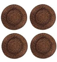 Kit 4 Sousplat Redondo Mundiart Rattan Bambu Cores Variadas
