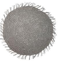 Kit 4 Sousplats YOI Folk Cinza 38cmx38cm