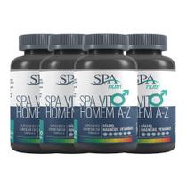 Kit 4 Spa Vit Homem A-Z Disposição e Vitalidade com 60 Caps