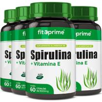 Kit 4 Spirulina Com Vitamina E 60 Cápsulas Fitoprime