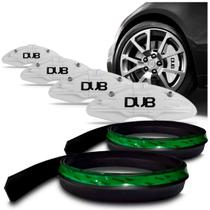 Kit 4 Spoiler Universal Flexível Com Capa de Pinça Amarela