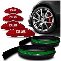 Kit 4 Spoilers Universal Flexível Com Capa de Pinça Cereja