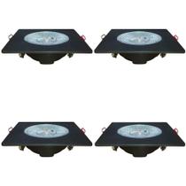 Kit 4 Spot Authentic LED Quadrado de Embutir Avant Branco com Corpo Preto Fosco 5w 6500k - Cód 865050572 Kit 4 Spot Authentic LED Quadrado de Embutir Avant Branco com Corpo Preto Fosco 5w 6500k - Cód 865050572