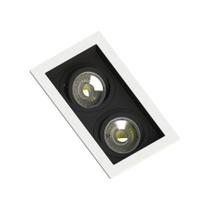 Kit 4 Spot Embutir Multi Recuado Saveenergy 2 Dicroica Duplo com Lampada