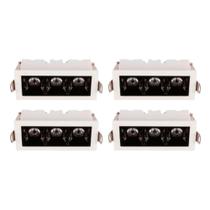 Kit 4 Spot Focco Embutir 6W 24º 4000K Branco Ip20 Gaya Kit 4 Spot Focco Embutir 6W 24º 4000K Branco Ip20 Gaya