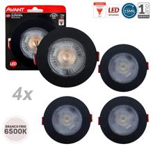 Kit 4 Spot Led Embutir Direcionável Redondo Quente Frio