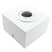 Kit 4 Spot Plafon Sobrepor Box Quadrado Mr16 Direcionável Branco