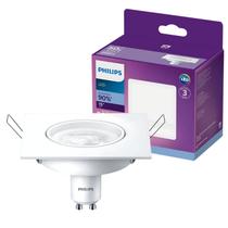 Kit 4 spots de led quadrado 5w bivolt base gu10 philips