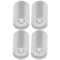 Kit 4 Spots Redondos Altos Luminárias de Sobrepor Iluminação Lâmpada Mr16 Branco Zoom Dital Kit 4 Spots Redondos Altos Luminárias de Sobrepor Iluminação Lâmpada Mr16 Branco Zoom Dital