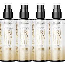 Kit 4 Spray Capilar Banho Brilhante Efeito Gloss Reduz o Frizz 200ml