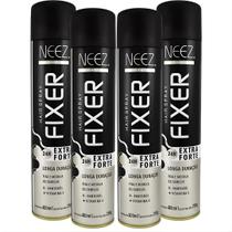 Kit 4 Spray Fixador De Cabelo Profissional Neez Laque Capilar Fixação Extra Forte 24 Horas 400ml
