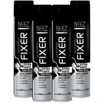 Kit 4 Spray Fixador De Cabelo Profissional Neez Laque Fixação Extra Forte Jato Seco 24 Horas 400ml Kit 4 Spray Fixador De Cabelo Profissional Neez Laque Fixação Extra Forte Jato Seco 24 Horas 400ml