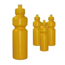 Kit 4 Squeezes 750Ml Amarelo Plástico Premium