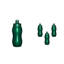 Kit 4 Squeezes Wave 250Ml Verde Plástico Premium