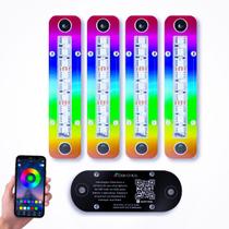 Kit 4 Strobo Som Automotivo Led Rítmico Bluetooth Deltrônica Kit 4 Strobo Som Automotivo Led Rítmico Bluetooth Deltrônica