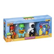 Kit 4 Stumble Guys Boxing Roo Robot Guy Yang e Uma Figura Supresa