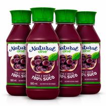 Kit 4 Suco de Uva e Maçã NATURAL ONE 180ml 100% suco Kit 4 Suco de Uva e Maçã NATURAL ONE 180ml 100% suco