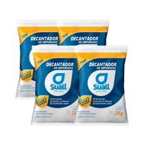 Kit 4 Sulfato Alumínio Decantador Clarificante Piscina Suall Kit 4 Sulfato Alumínio Decantador Clarificante Piscina Suall