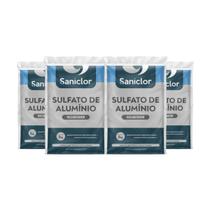Kit 4 Sulfato de Aluminio Decantador Piscina Saniclor 2kg