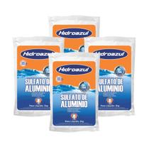 Kit 4 Sulfato Tratamento Piscina Alumínio Hidroazul 2kg
