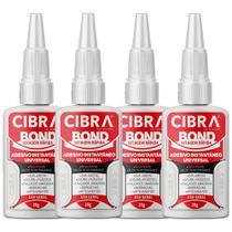 Kit 4 Super Adesivo Instantâneo 20g Cibra Bond Universal