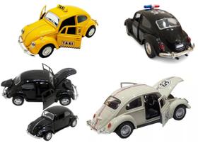 KIT 4 Super Carrinhos Miniatura Fusca colecionador Fricção Coleção 1957