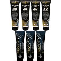 Kit 4 Super Gel 30 Ervas 150G + 3 Pomada Fisiofort Premium