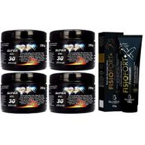 Kit 4 Super Gel 30 Ervas 250G + 1 Pomada Fisio Premium 150G