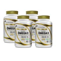 Kit 4 Super Omega 3 Meg-3 4x60 cápsulas Flora Nativa do Brasil