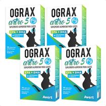Kit 4 Suplemento Alimentar Ograx Artro 5 Gatos - 30 Cápsulas