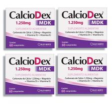Kit 4 Suplemento CalcioDex Mdk 1250mg 60 Cpr - Kley Hertz Kit 4 Suplemento CalcioDex Mdk 1250mg 60 Cpr - Kley Hertz