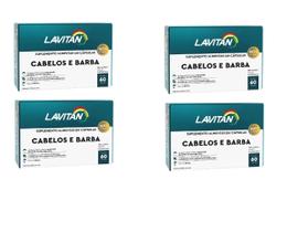 Kit 4 Suplemento Lavitan Cabelos e Barba Com 60Caps - Cimed