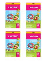 Kit 4 Suplemento Lavitan Kids Tutti-Frutti 60 Cpr - Cimed