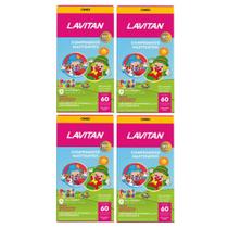 Kit 4 Suplemento Lavitan Vitaminas Infantil 60 Comp - Cimed