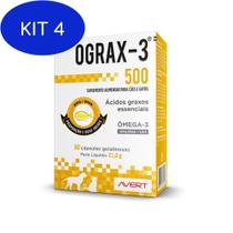 Kit 4 Suplemento Ograx3 De 500mg (30 Capsulas) Avert