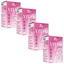 Kit 4 Suplemento Vitaminas Minerais Vitam Gest 240 Cápsulas Gestante Feminino Grávida Materna