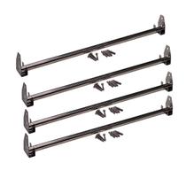 Kit 4 Suporte Barra Inox 201 10mm Cabideiro Churrasco 40cm