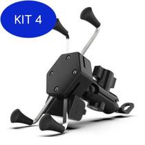 Kit 4 Suporte Celular Moto Com Carregador Universal Usb