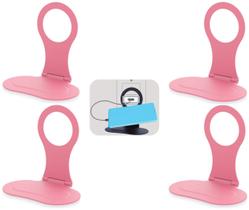 Kit 4 Suporte De Celular Suspenso Para Carregador Tomada Rosa - Utility Kit 4 Suporte De Celular Suspenso Para Carregador Tomada Rosa - Utility