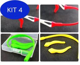 Kit 4 Suporte De Orelha + Cordão De Silicone Para Óculos Infantil
