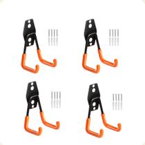 KIT 4 Suporte De Parede Aço Multiuso 23kg Bike Mangueira Escada Bestfer