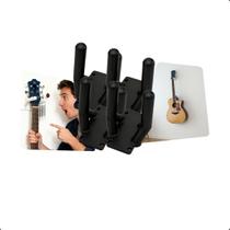 Kit 4 Suporte De Parede Para Violão e Guitarra Universal Em Plástico Resistente Com Fixação Por Parafuso -
