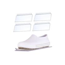 Kit 4 Suporte Expositor Para Calçados Loja Sapatos Tênis Organização Transparente Retangular