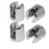Kit 4 Suporte Fenda Prateleira De Vidro Madeira Cromado 8mm Kit 4 Suporte Fenda Prateleira De Vidro Madeira Cromado 8mm