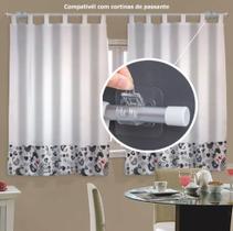 Kit 4 Suporte Gancho Adesivo P/ Bastão Varão Cortinas Guarda Roupa