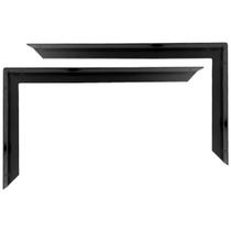 Kit 4 Suporte Mão Francesa Cantoneira 40Cm Preto