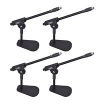 Kit 4 Suporte Microfone Mesa Bumbo Amplificador Metal IBOX